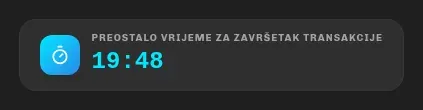 Odbrojavanje rezervacije od 20 minuta na blagajni