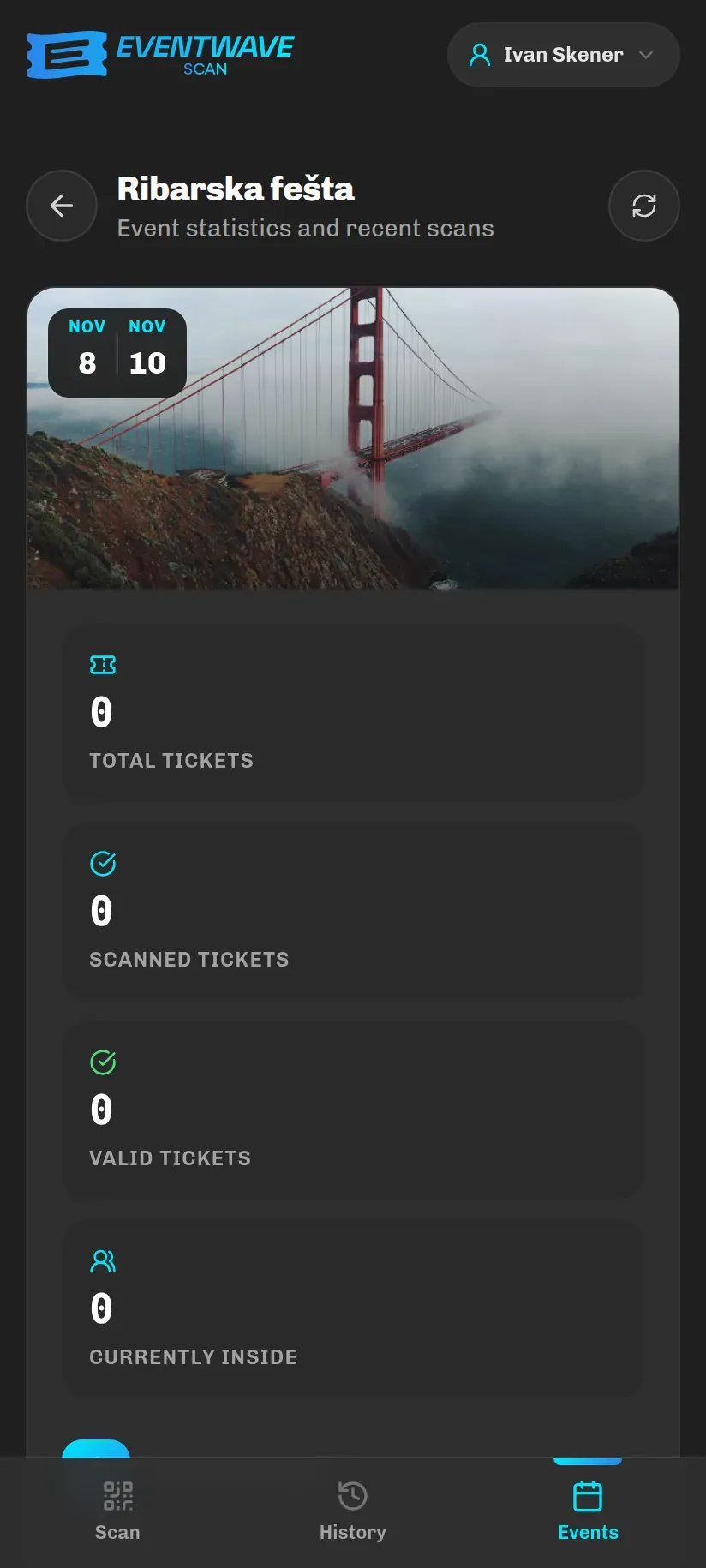 Event statistics with number tiles
